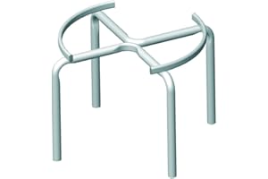 Tecnokit Soporte de trípode para barril de aceite, estructura de acero, color aluminio, para barriles de aceite de 30 litros (30 litros alto sin ruedas)