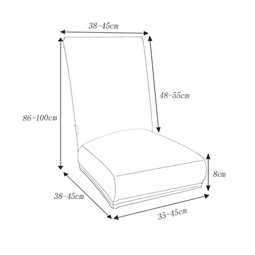 Auralum® Hochwertige Elastische Stuhlhusse Bi-Elastic Stuhlüberzug aus Polyester(Grün) - 4
