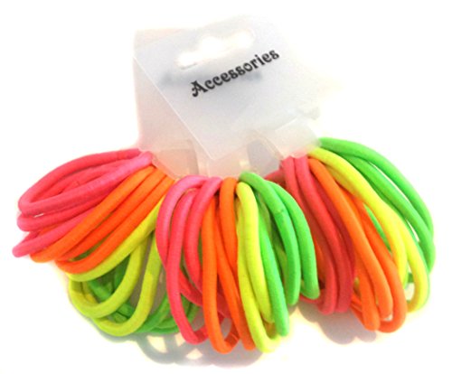 Allsorts® 36 Neon Coloured Endless Elastics Hair Bobbles Elastic Bands Hair Accessory