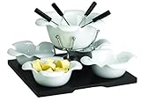 Mäser, Spezialitäten-Schokolade-Fondueset 11-teilig, Keramiktopf, Porzellanschälchen, Fonduegabeln, Rechaud, Holzbrett Mäser, Spezialitäten-Schokolade-Fondueset 11-teilig, Keramiktopf, Porzellanschälchen, Fonduegabeln, Rechaud, Holzbrett