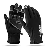 tonitott Gants Hiver Chaud de Sport Gants écran Tactile Antidérapants Taille réglable Hiver extérieur Gants pour la Course de Moto, Course à Pied, VTT, Escalade, Ski, Randonnée, Camping
