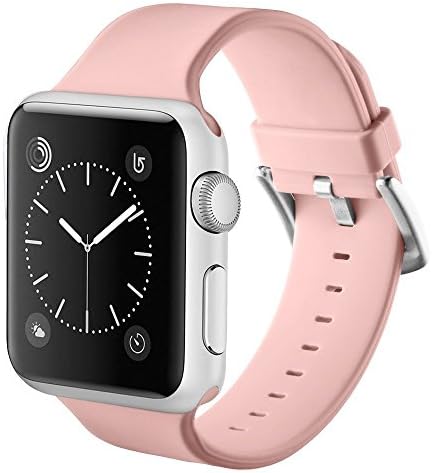 Vandarui for Apple Sports Watch Band,Silicone Bracelet Strap Wristband Replacement Band for Apple Watch Series 1,Apple Watch Series 2,Apple Watch Series 3 (42mm, Pink)