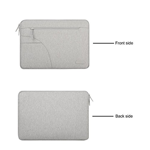 MOSISO Polyester Laptop Hülle Sleeve Schutzfolie Tasche für 12.9 iPad Pro / 13-13.3 Zoll Notebook Ultrabook / MacBook Air / MacBook Pro / Pro Retina, Grau - 6
