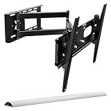 TV Wandhalterung geeignet für TV und Monitore bis 160 cm Diagonal (63 Zoll) mit VESA Normen in cm: 10x10 | 20x10 | 20x20 | 30x30 | 30x40 | 40x30 | 40x40 oder geeignet auch für TV und Monitore mit stufenloser Befestigung max 41x41 cm, die VESA-Norm nicht unterstützen. Diese international standardisierten Werte für Bildschirm-Befestigungen sind weitaus wichtiger als Ihre Bildschirmdiagonale. Mit Wasserwaage. Eigengewicht ca. 7 kg