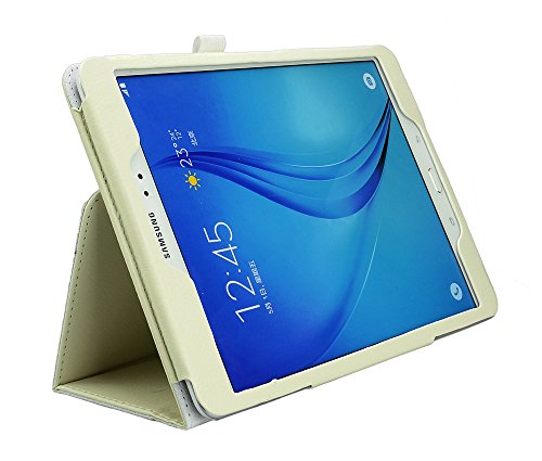 gada - 3in1 Set  Samsung Galaxy Tab A T550 555 9 7 - Elegantes Slim Leder-Imitat Case mit praktischer Standfunktion inkl  kostenloser Displayfolie und