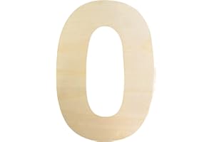 LONGAN CRAFT Large Wooden Letters 12 Inch, Unfinished 30cm Wooden Letter O for Crafts Children's Names Capital Alphabet 5mm Thick Wood Letters for Nursery Decor Wall Art Hanging Home Painting