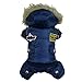 Produktbild Baoblaze 1 x Wasserdicht Hunde Bewegung Haustier Kleidung Hoodie Schneeanzug Ski Mantel - m blau
