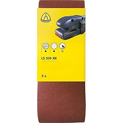 Klingspor 7080 LS 309 XH Bande abrasive Grain 40, 100 x 610 mm, Brun Set de 3