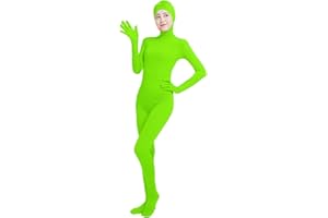 Lifup Unisex Ganzkörperanzug mit Füßen Catsuit Gesicht Offene Unitard Anzug Suit Kostüm