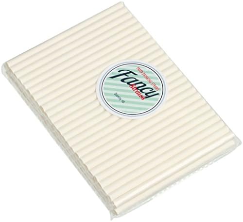 Biodegradable Cocktail Paper Drinking Straws 5.5mm x 100mm - Plain White - 100 Pack