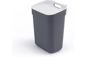 Curver Ready to Collect 100% Recycled 10L Kitchen Accessories Recycling Lift Top Bin Dark Grey Light Grey Lid