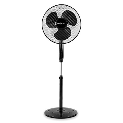 oneConcept Black Blizzard 3G Standventilator Standlüfter (schwarze Rotorblätter, Timer, Oszillations-Schwenkfunktion, 3 Geschwindigkeitsstufen) schwarz - 3