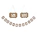 Produktbild G2PLUS 3M Vintage Hochzeit Bunting Garland mit 12Stk Wimpel, 2PCS Hanging Garlands Props, MR MRS & JUST MARRIED Hochzeits-Wimpelkette Dekorationen für rustikale Hochzeit
