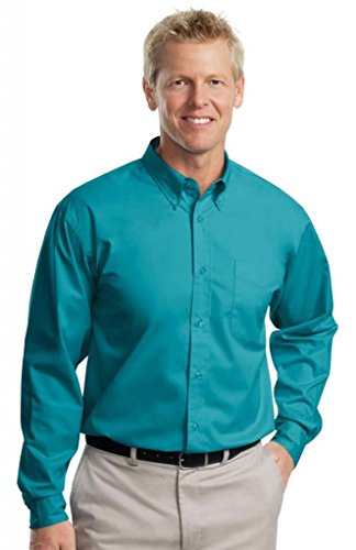 Hafenbehörde hoch Easy Care Shirt Short Sleeve Türkis / Grün