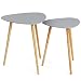Produktbild SONGMICS skandinavischer Stil Beistelltisch runder Tisch Minimalismus Kaffeetisch Pflanzenhocker Nachttisch Designertisch 2er Set Gray LET10GY