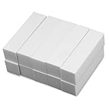 10x White Acrylic Nail Art Tips Buffer Buffing Sanding Block Files Manicure Tool