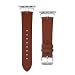 Produktbild Feitb Elegante Echtlederbänder Lederbänder Slim Ersatzband Edelstahlschnalle Einfache Installation Armband Uhrenarmband Wechselarmband für Apple Watch 38mm/40mm Serie 4 3 2 1 (Braun)