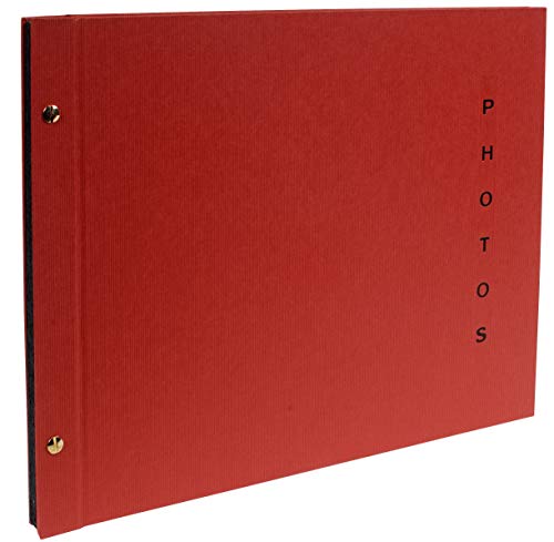 Exacompta 16915E Design Album Photos à Vis Rechargeable 40 Pages Carton/Papier Rouge 36,5 x 29 x 2,8 cm