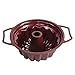 Produktbild KeepingcooX Silikon geriffelte Ring Kuchenform mit Griffen, klassische geformt mit Stahlrahmen Anti-Verformung | Antihaft Bundt Pfannen, schöne Farbe Rot Braum, 25,5 cm (10 "), Top-Qualität