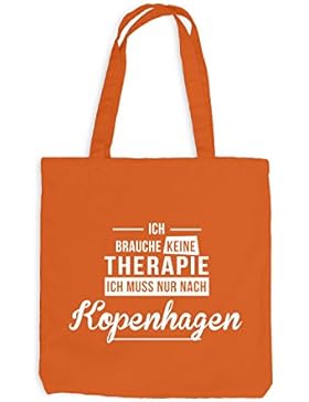 Jutebeutel - Ich Brauche Keine Therapie Kopenhagen - Therapy Urlaub Dänemark