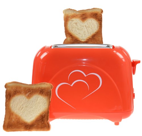 Preisvergleich Produktbild Herz Logo Toaster rot / weiß (rot)