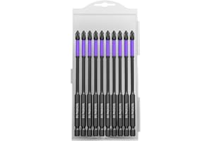 AINID Broca magnética de alta dureza y fuerte, kit de brocas magnéticas D1 súper fuertes mejoradas 2024 (10 piezas - 150 mm)