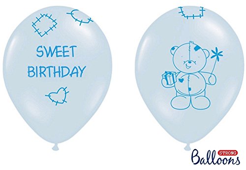 FesteFeiern® Kinder-Geburtstagsdeko erster 1. Geburtstag | 20 Teile für Jungen hellblau, blau und bunt mit Wimpel, Laternen und Luftballons. (1. Party Set) - 4