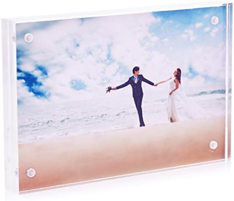 Choice Fun 10 x 15 cm Photo Frame Plexiglass Double Sided Free Standing Rectangular Holder Acrylic Picture Prame