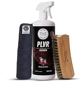 Wavex PLVR Plastic, Leather, Vinyl, Rubber Cleaner 1 Litre + Premium Interior Cleaning Brush + Microfiber Cloth