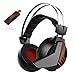 Price comparison product image High-tech Wireless 7.1 Surround Sound USB Stereo Gaming Headset Over Ear Noise Isolating LED Monitor Headphones For PS4 PC Gamer