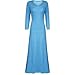 Produktbild Damen 3/4 Ärmel Damen Promi Einfach Dehnbar Aufgeweitet Swing Lang Maxi Kleid - Türkis - Nightout Büro Formell, 48/50