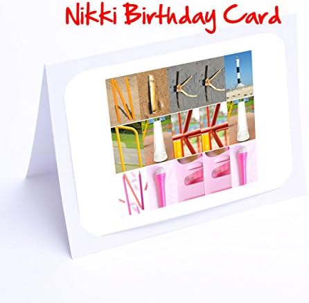 Girls Personalised Nikki Cards 7x5 Photo Greeting Card