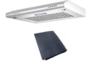 Cookology VISOR600SS Extractor Fan | 60cm Visor Cooker Hood in Stainless Steel with Recirculating Filter