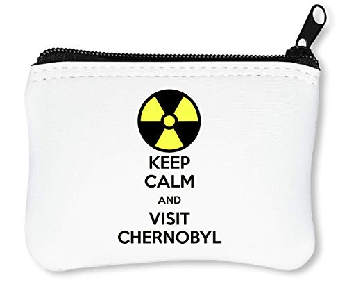 Preisvergleich Produktbild Keep Calm Visit Chernobyl Funny Reißverschluss-Geldbörse Brieftasche Geldbörse
