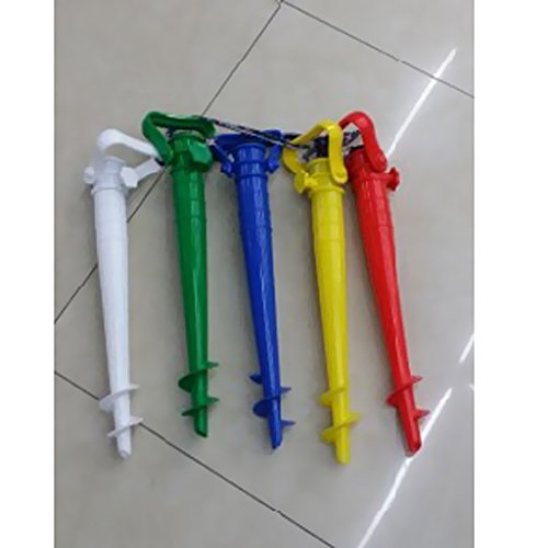 MagiDeal Bodenhülse Erdspieß Schirmständer Sonnenschirmständer Sonnenschirmhalter – Weiß - 3