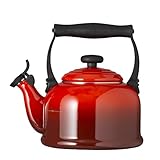Color cereza LE CREUSET 92000800060000 Tetera con Silbato, Acero Inoxidable, Cereza