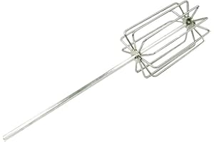 ZWEquipint Mezclador de cebo de tierra de 11 cuchillas, batidor de cebo de pesca de acero inoxidable, equipo de pesca de carpa resistente, accesorio portátil para pesca de estanque de 11 43 cm