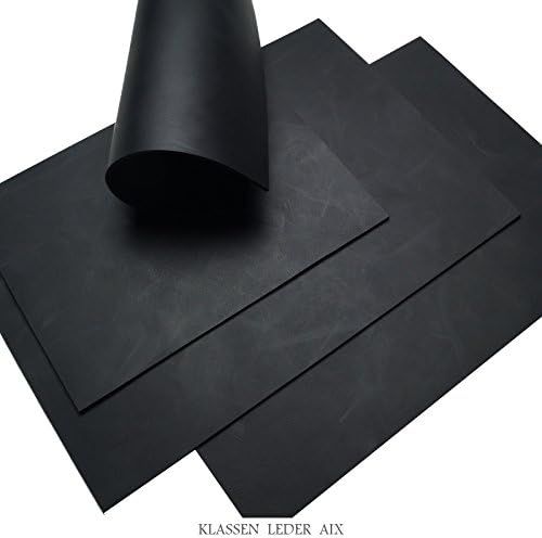 Black Cowhide Leather 3 mm Thick Pull Up Finish 79 - 297 x 420 mm, 1 x A3
