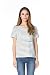 Bearsland Maternity Women's Striped Short Sleeves Maternity Nursing Top Gray/white uk size 10-12