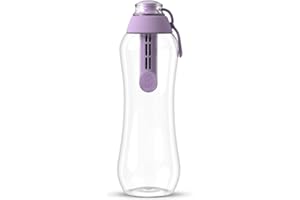 ‎DAFI DAFI Trinkflasche mit Filter 0,5 L Violett - BPA-Frei Wasserflasche mit Wasserfilter, Sportflasche mit gefiltertes Wasser für Reisen, Filterflasche Outdoor + Aktivkohle Filter Water Bottle