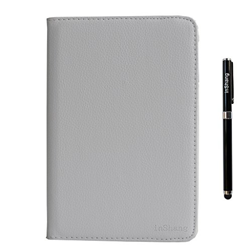 inShang Hülle für Apple ipad mini 3 mini 2 mini 1, Edles PU Leder Tasche Hülle Skins Etui Schutzhülle Ständer Smart Case Cover für Tablet iPad, Super Automatische Einschlaf-/Aufwach funktion, 360 Grad rotierende + Normal Stylus - 5