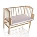Produktbild BABYBLUME Kinderbett Gitterbett Beistellbett Maria 90x40cm (Matratze BASIC, Kiefer)