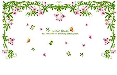 Green Leaves Vines Garden PVC Wall Stickers Bedroom Living Room DIY Decoration