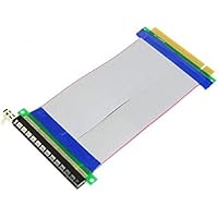 Multibao 16X to 16X PCI-E PCIe Express Extender Extension PC Ribbon Cable Riser Card Cord