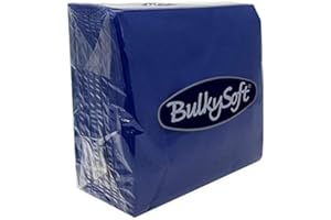 Bulky Soft Tovaglioli di carta morbidi, 40 x 40 cm, 2 veli (100, Blu Scuro)