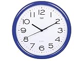 reloj pared cocina moderno Color: Azul Trevi OM 3301 - Reloj de pared silencioso de 25,5 cm de diámetro con maquinaria de cuarzo, color azul