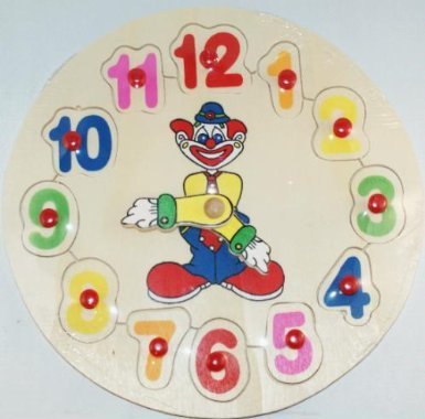 Wooden Puzzle Clock 20cm (D60065E) *Only ONE Piece Supply* [Toy]