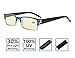 Produktbild Gr8Sight 30% Blaues Licht blockiert, 100% UV-Schutz Zweifarbige Kunststoff Rechteckrahmen Spezifikationen Federscharnier Computer Lesebrille Gelb getönte Gläser Blau/Klar +1.50