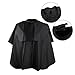 Segbeauty® Waterproof Nylon Salon Hair Cape Barber Cape, Velcro Closure Odourless Hair Stylist Cape, Black Mini Comb-out Make-up Beard Trimming Shampoo Hair Color Haircut Apron