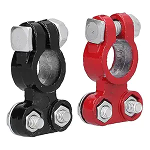 Battery Terminal Clamp, Positive Negative Connector Reliable Durable 2pcs Anti Corrosion Firm Connection for Auto Car